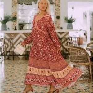 Spell Portobello Road Gown in Wine XS NWT